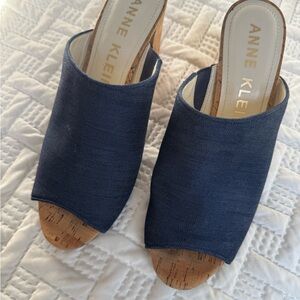 Anne Klein Women's Denim Slide Sandals